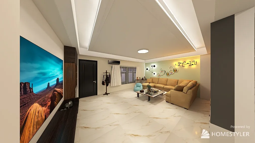 New house interior planning 3d design renderings