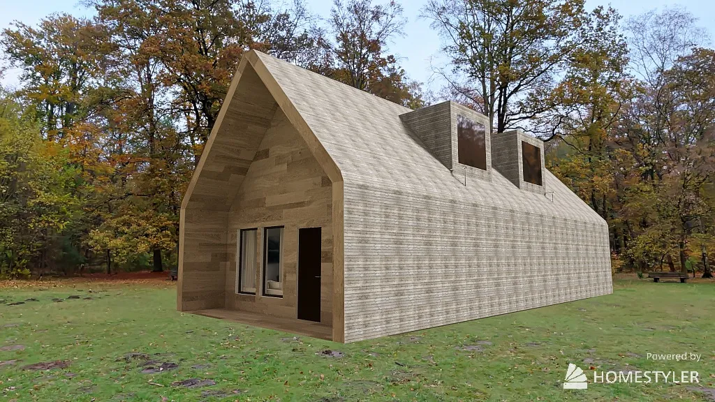 Modern Farmhouse duplex 3d design renderings