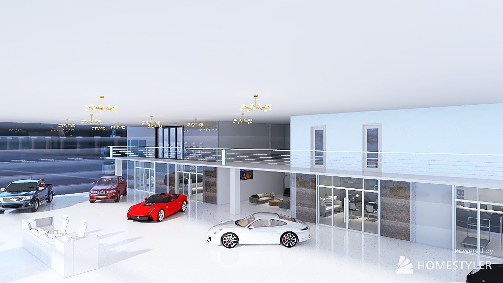 Luxury Car Dealership 3d design renderings
