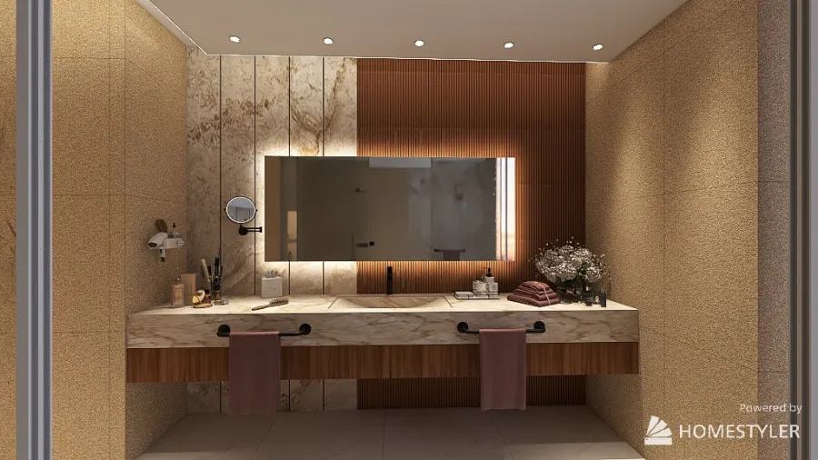 Banheiro da Suite 3d design renderings