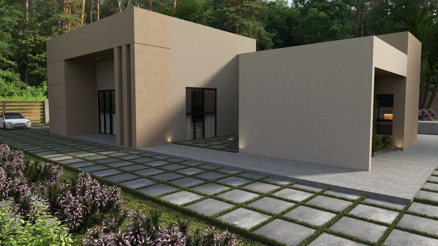Villa contemporánea 3d design renderings