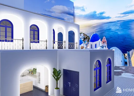 Greece Airbnb Design Rendering
