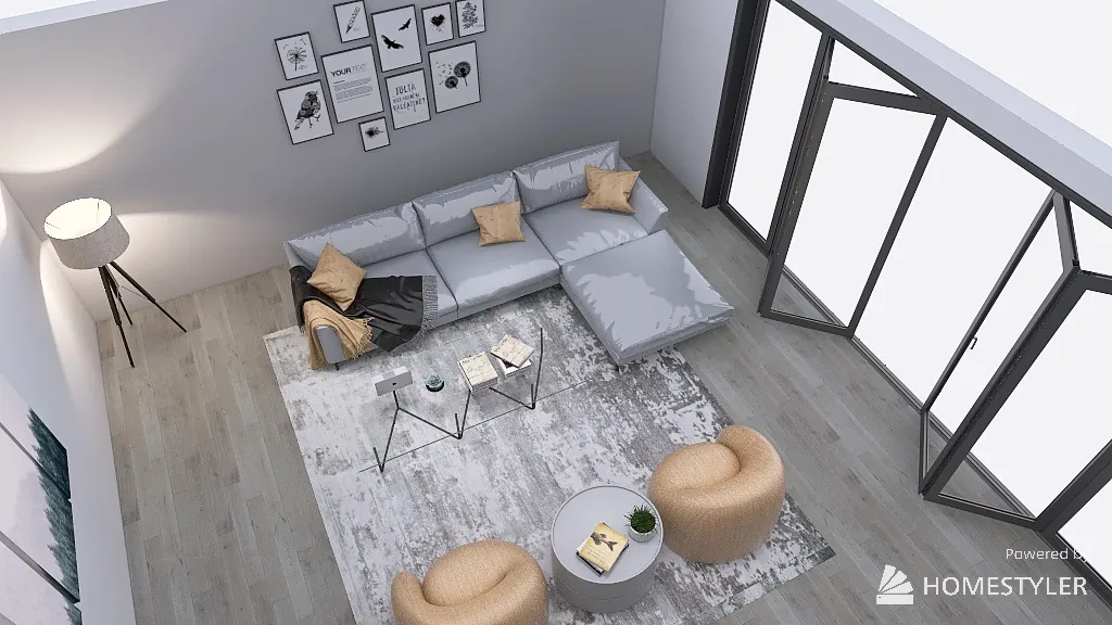 living room assignment 3d design renderings
