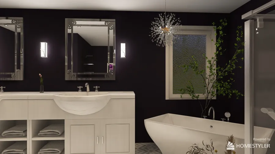 PurpleBathroom2023 3d design renderings