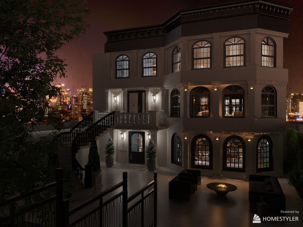 english city mansion 3d design renderings