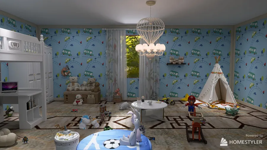 детская комната 3d design renderings