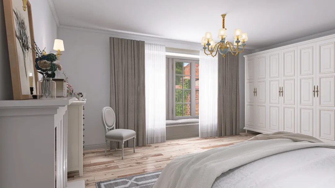 Wimbledon Bedroom 3d design renderings