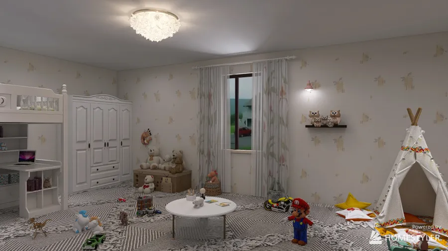 детская комната 3d design renderings