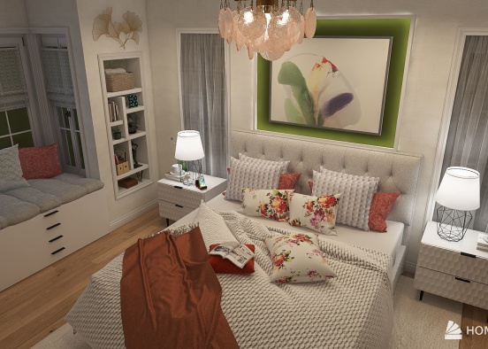 Young lady's bedroom Design Rendering
