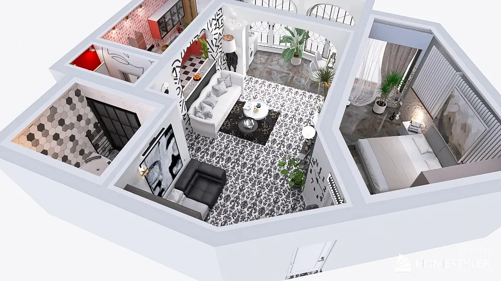 7Mari Copy of Modern Urban ApartmentModern Urban Apartment 3d design renderings