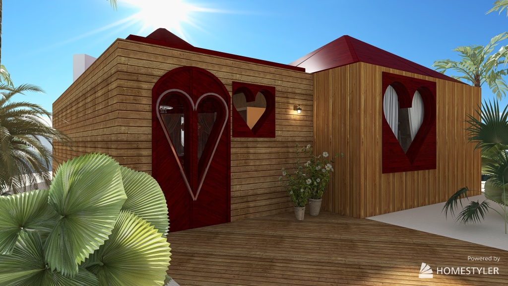 Heart-to-Heart Honeymoon Suite 3d design renderings