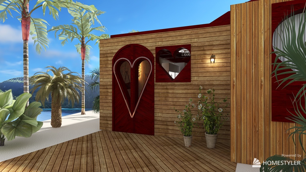 Heart-to-Heart Honeymoon Suite 3d design renderings