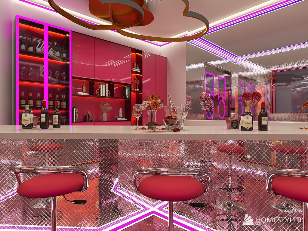 Heart-to-Heart Room_Valentine Bar 3d design renderings