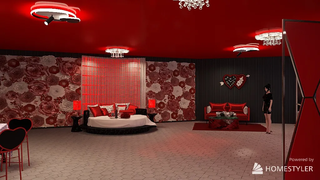 Heart-to-Heart Room 3d design renderings