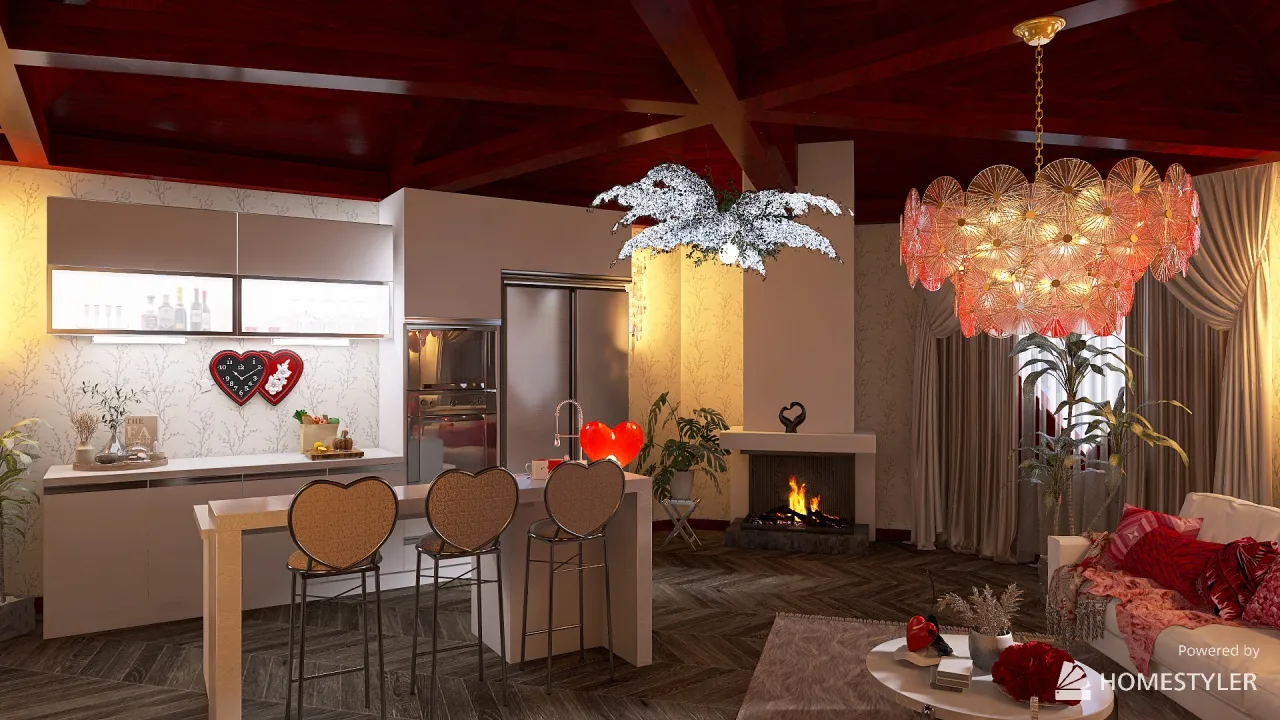 LivingDiningRoom 3d design renderings