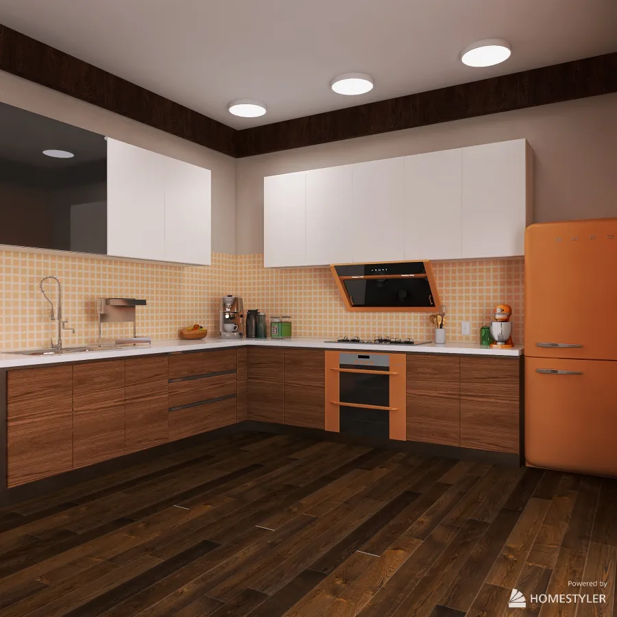Kitchen & dining room 3d design renderings