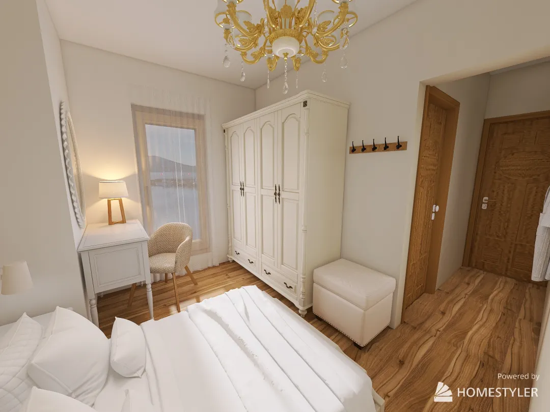 stanza d'albergo 3d design renderings