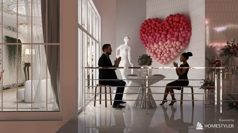 Heart to Heart Room 3d design renderings