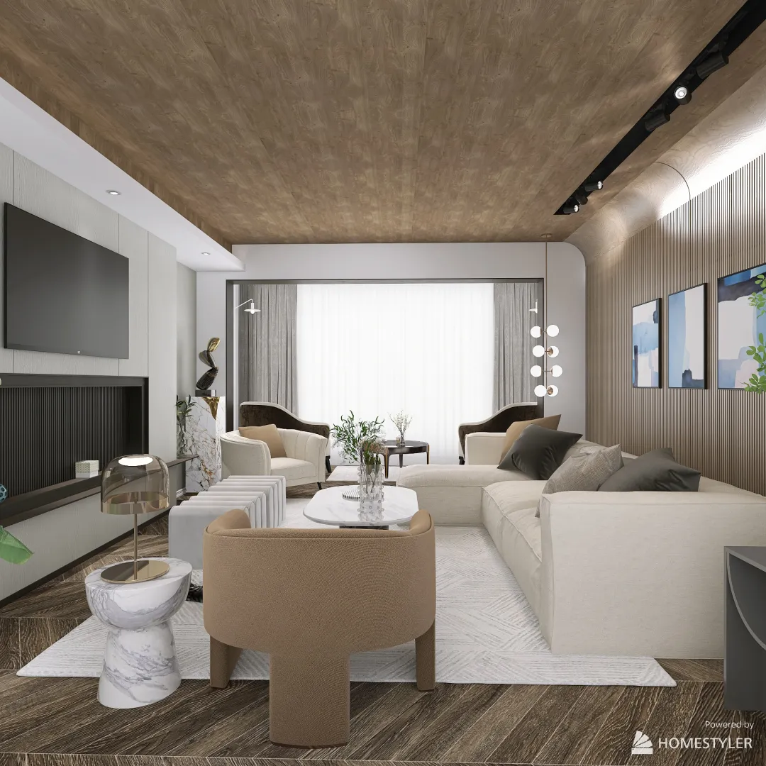 Four Bedroom Calm Colored Design 3d design renderings