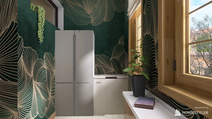 Kitchen-Dining Room 3d design renderings