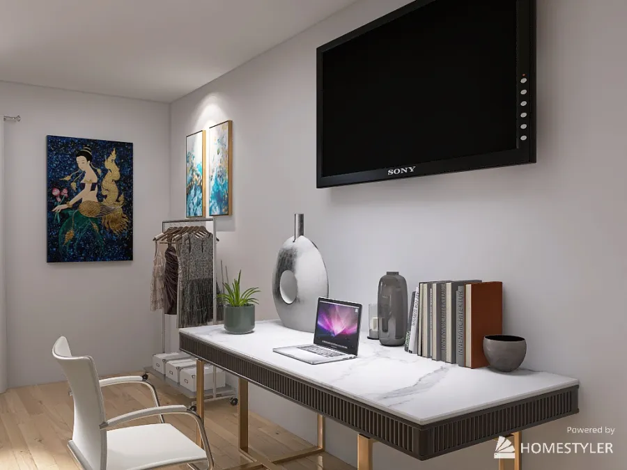 Gold and Silver- Decorated Room 3d design renderings