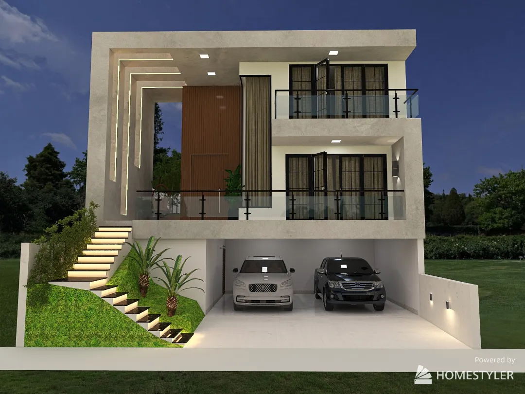Fachada Residencial 3d design renderings