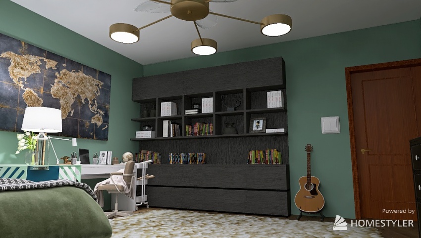Brown Master Bedroom Project 3d design picture 48.53