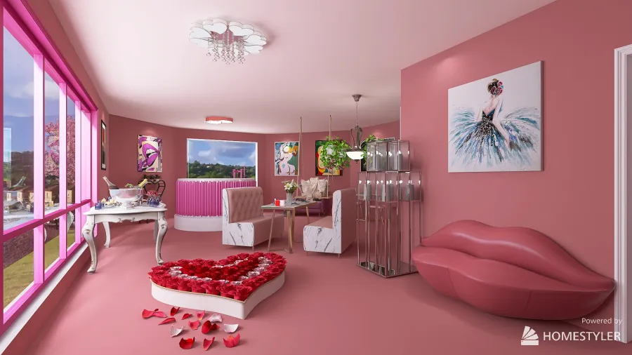Love house 3d design renderings