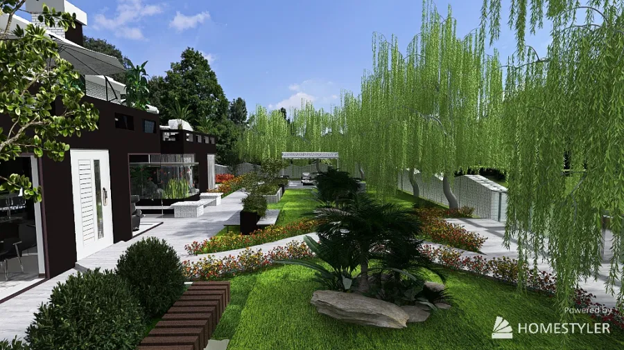villa salici piangenti 3d design renderings