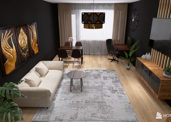 Our First Living Room Design Rendering