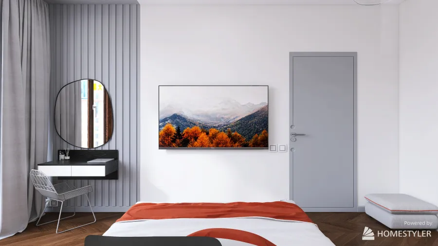 Morning forest bedroom 3d design renderings