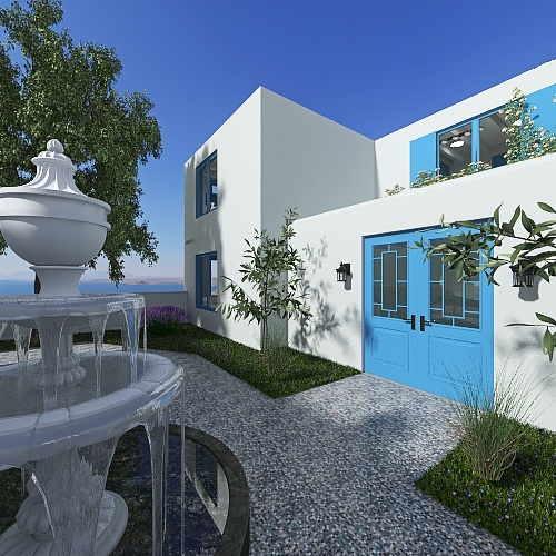 Greek Villa Design Rendering