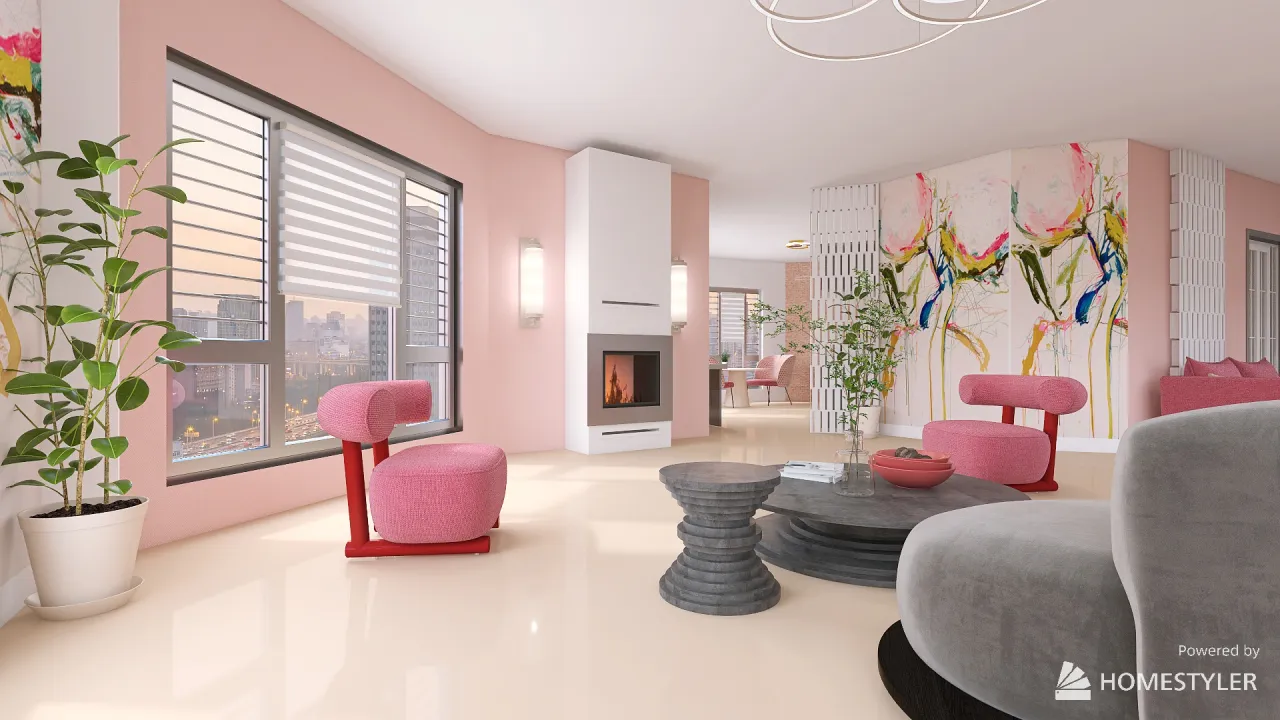 LivingDiningRoom 3d design renderings