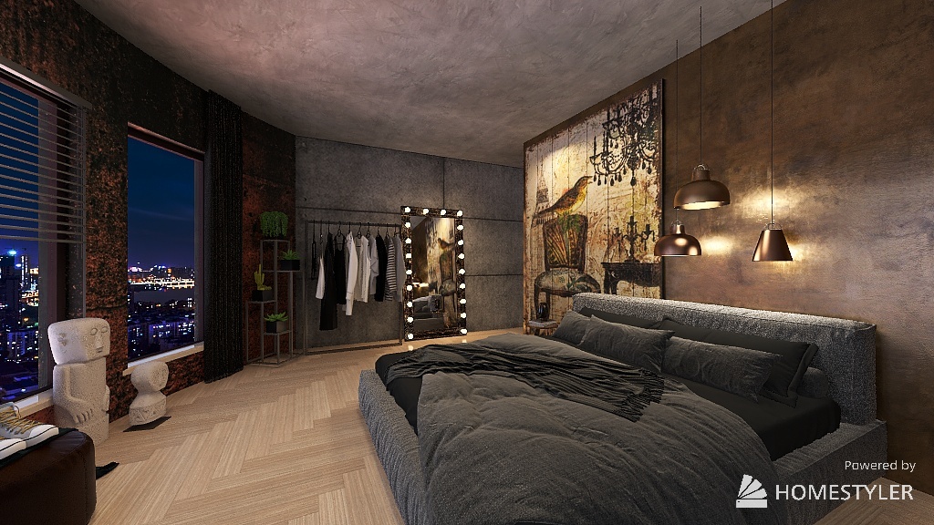 Loft area 3d design renderings
