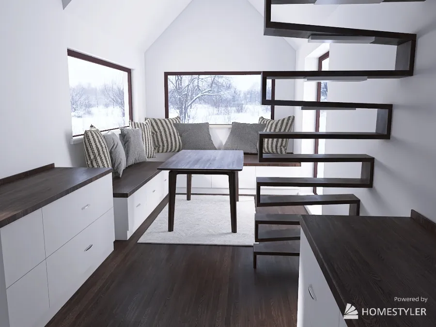 Tiny House in the Snow 2 3d design renderings