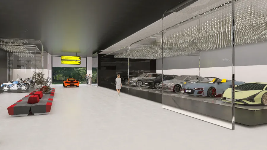 Car Showroom 3d design renderings