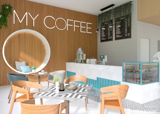My coffeee - Cafeteria Design Rendering