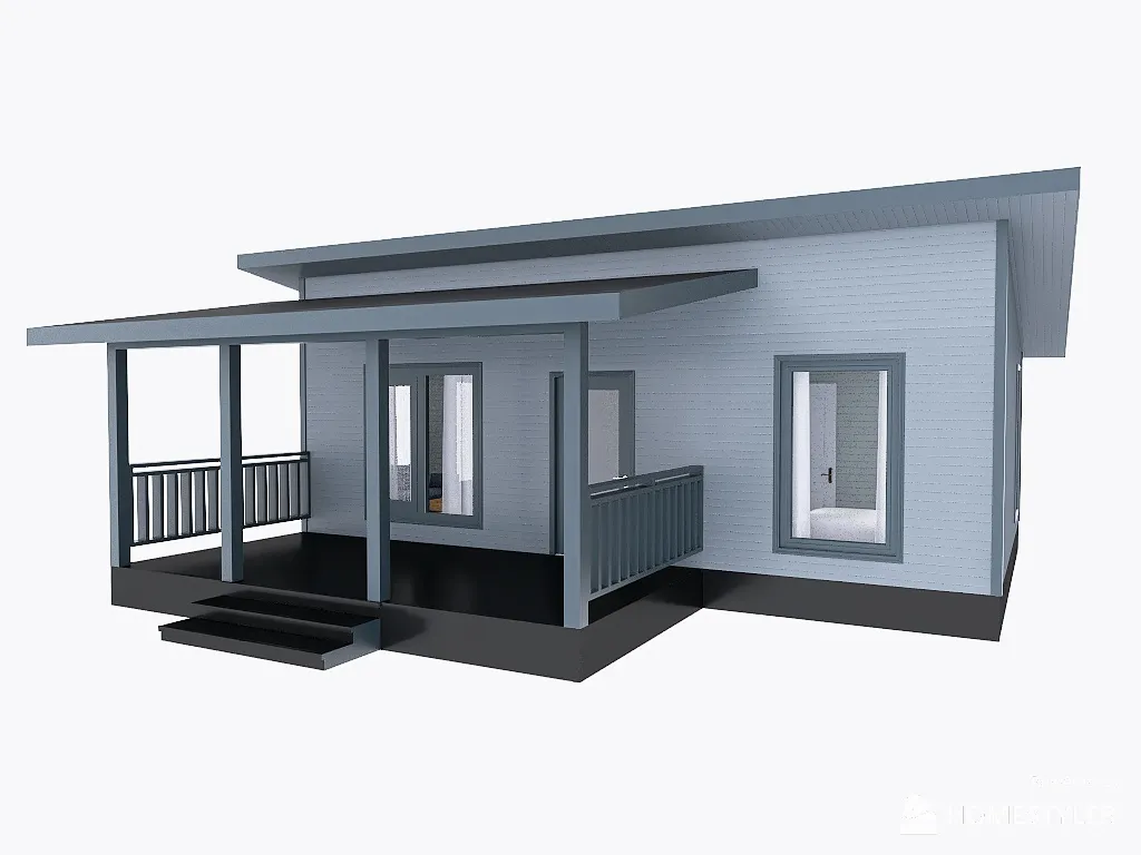 Дом 54 м2 + терраса 3d design renderings
