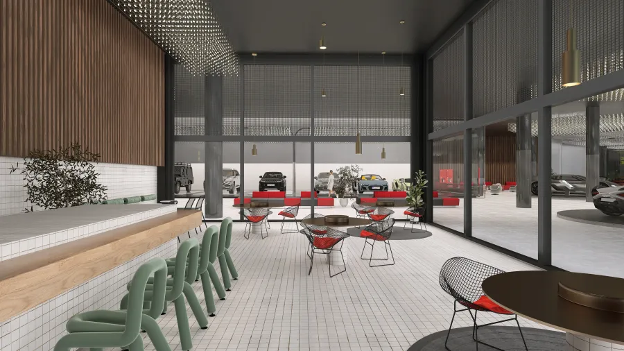Car Showroom 3d design renderings
