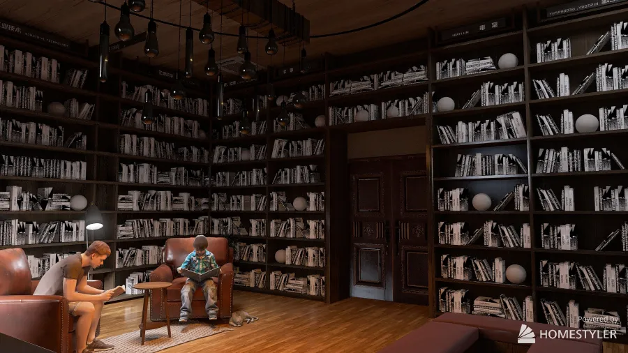 Library with soul 3d design renderings