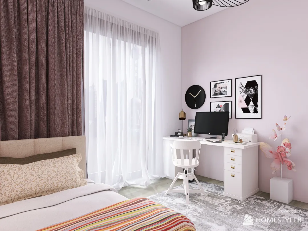single bedroom 3d design renderings