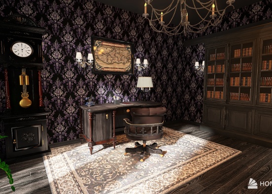 Gothic Lounge Study Combo Design Rendering
