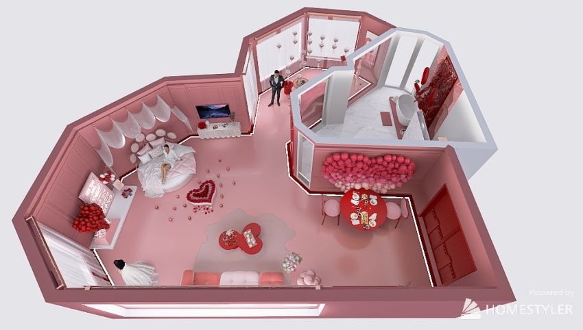 Heart-to-Heart Room 3d design picture 97.25