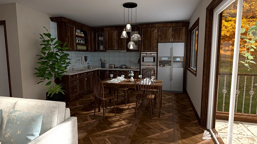 LivingDiningRoom 3d design renderings