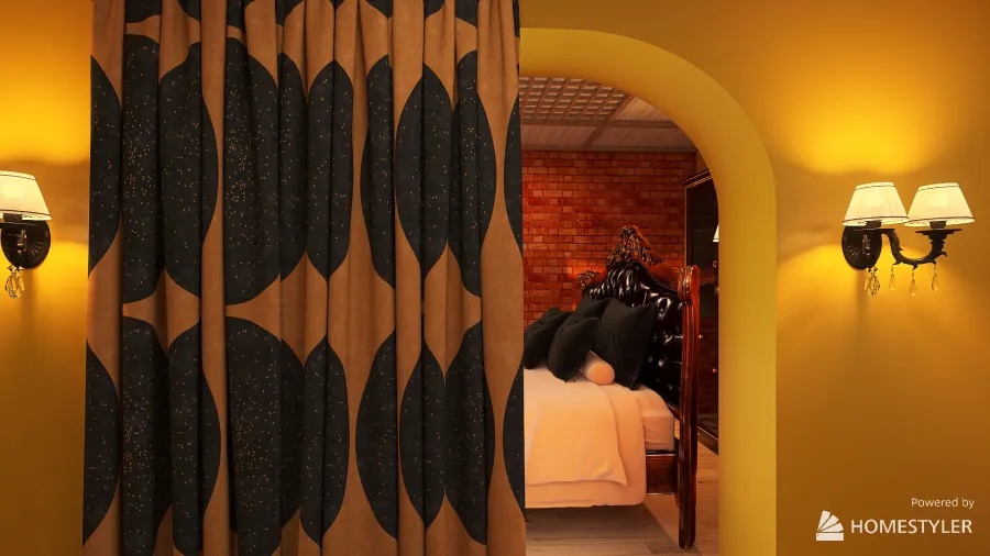 Gryffindor Bed & Living Space 3d design renderings