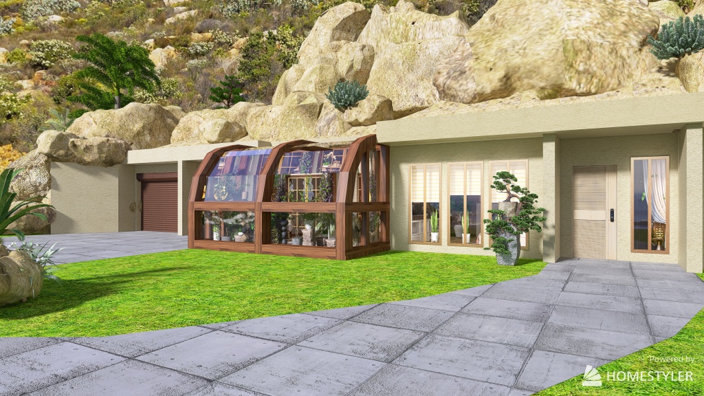 House in the mountain 3d design renderings
