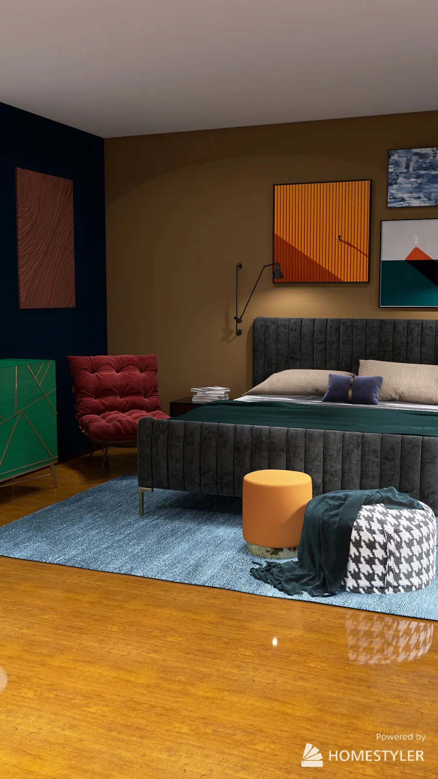 Cinnamon bedroom 3d design renderings