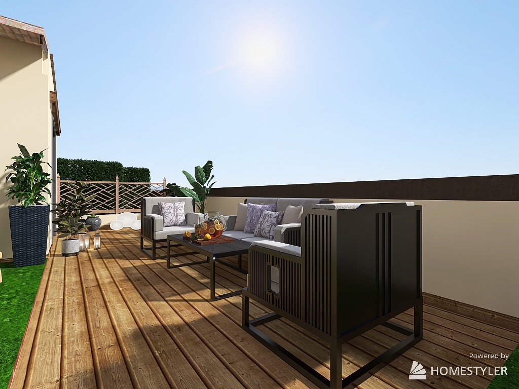 Terrace for B&B in Florence - for customers 3d design renderings