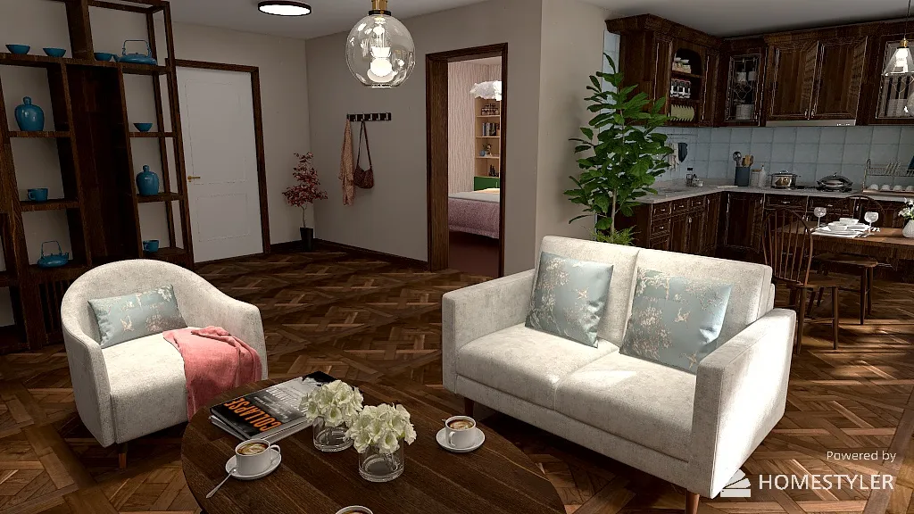 LivingDiningRoom 3d design renderings