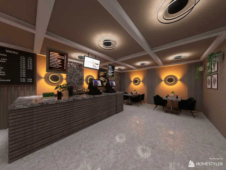 Кофе-стойка 3d design renderings